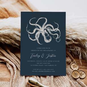 Deep Zee Elegant  Nautical Engagement Party Kaart