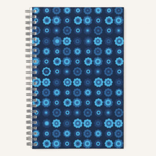 Deep Zee Floral in Bold Navy Blues Notitieboek