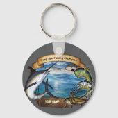 Deep Zee Gevist Champion (jouw naam) Sleutelhanger (Achterkant)