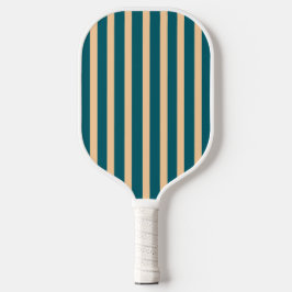Deep Zee Green en Peach Stripes Pickleball Paddle