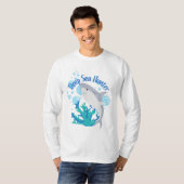 Deep zee Hunter Shark cartoon Stijl T-shirt (Voorkant volledig)