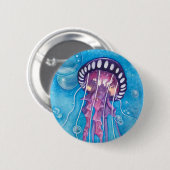 Deep Zee Medusa Ronde Button 5,7 Cm (Voorkant /achterkant)