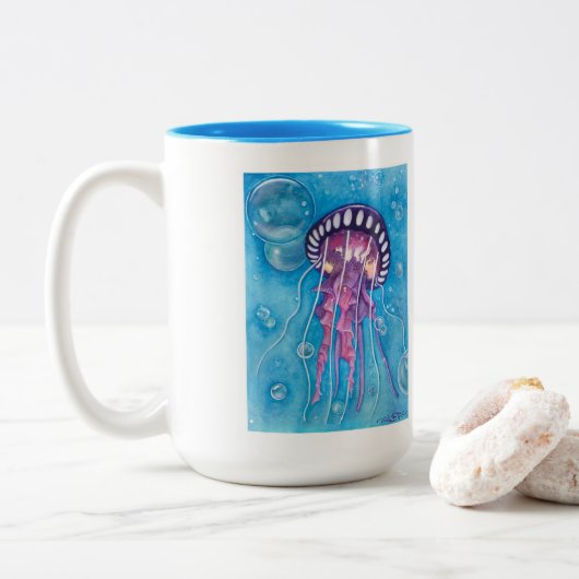 Deep Zee Medusa Tweekleurige Koffiemok (Met donut)