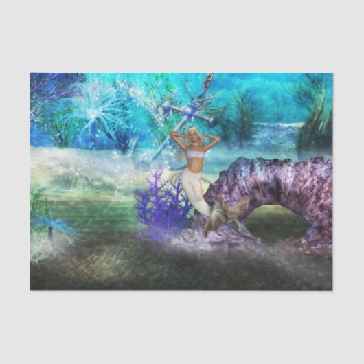 Deep Zee Mermaid Tissuepapier (Voorkant)