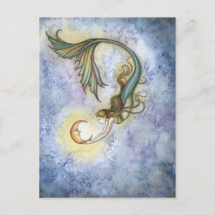 Deep Zee Moon Mermaid Briefkaart
