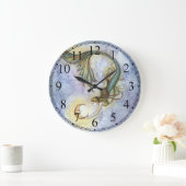 Deep Zee Moon Mermaid Clock van Molly Harrison Grote Klok (Huis)