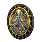 Deep Zee Octopus Art Dartbord (Voorkant Rechts)