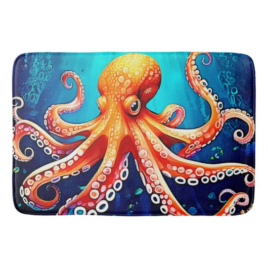 Deep Zee Octopus Glow Design Badmat (Voorkant)