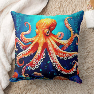 Deep Zee Octopus Glow Design Kussen