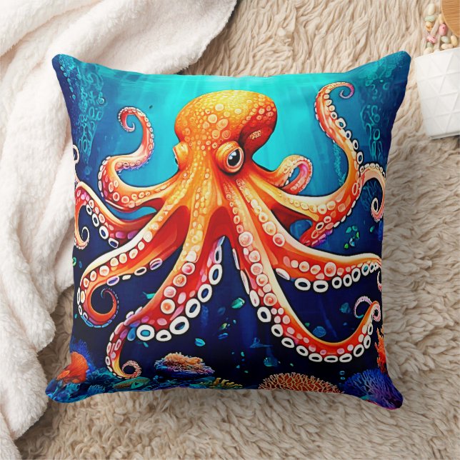 Deep Zee Octopus Glow Design Kussen (Deken)