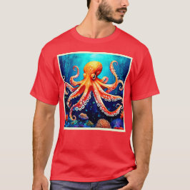 Deep Zee Octopus Glow Design T-shirt