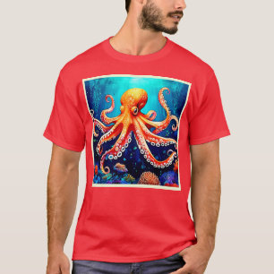 Deep Zee Octopus Glow Design T-shirt