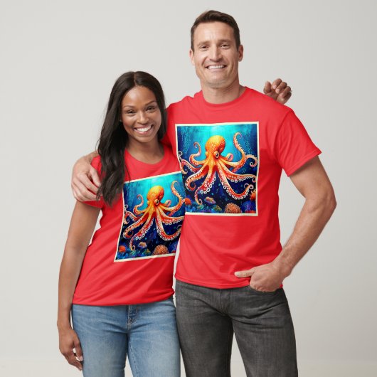 Deep Zee Octopus Glow Design T-shirt (Unisex)