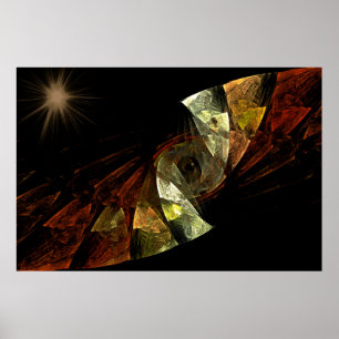 Deep Zee Squid Fractal Art Poster