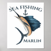 Deep Zee Vissen Marlin Poster (Voorkant)