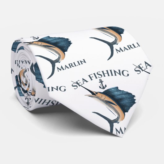 Deep Zee Vissen Marlin Stropdas (Opgerold)