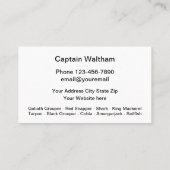 Deep Zee Vist Handvest Visitekaartje (Achterkant)