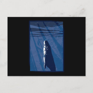 Deep zee walvis briefkaart