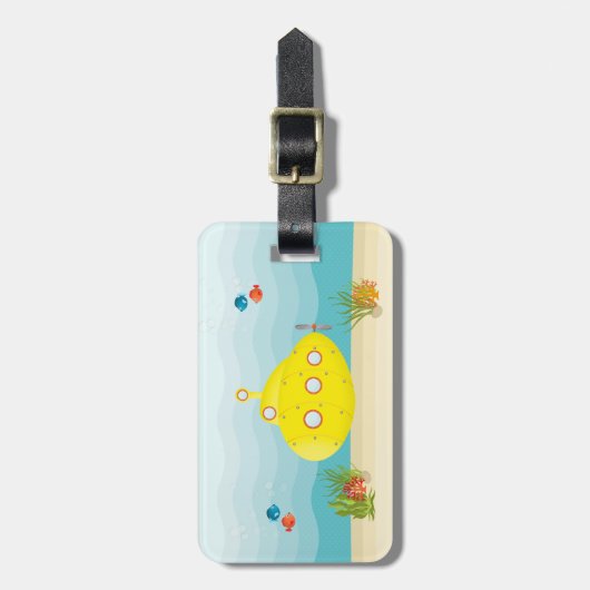 Deep Zee Yellow Submarine Bagagelabel (Voorkant verticaal)