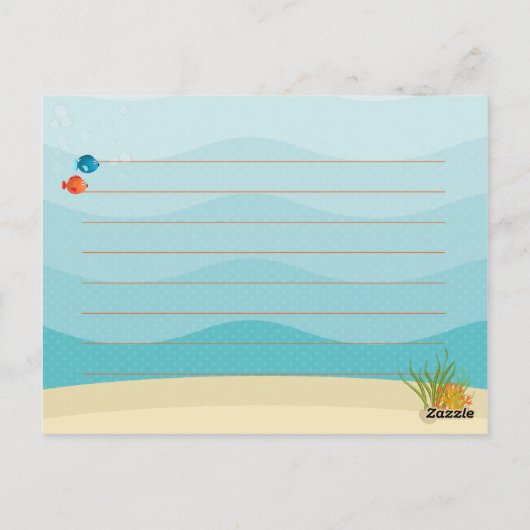 Deep Zee Yellow Submarine Briefkaart (Achterkant)