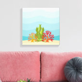 Deep Zee Yellow Submarine Canvas Afdruk (Insitu (Woonkamer))
