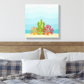 Deep Zee Yellow Submarine Canvas Afdruk (Insitu (Slaapkamer))