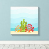 Deep Zee Yellow Submarine Canvas Afdruk (Insitu (Houten vloer))