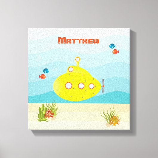 Deep Zee Yellow Submarine Canvas Afdruk (Voorkant)