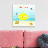 Deep Zee Yellow Submarine Canvas Afdruk (Insitu (Woonkamer))