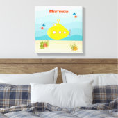 Deep Zee Yellow Submarine Canvas Afdruk (Insitu (Slaapkamer))