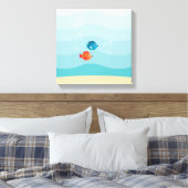 Deep Zee Yellow Submarine Canvas Afdruk (Insitu (Slaapkamer))