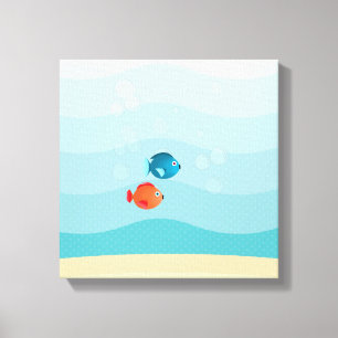 Deep Zee Yellow Submarine Canvas Afdruk