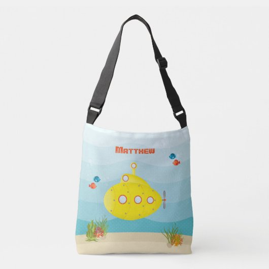 Deep Zee Yellow Submarine Crossbody Tas (Voorkant)