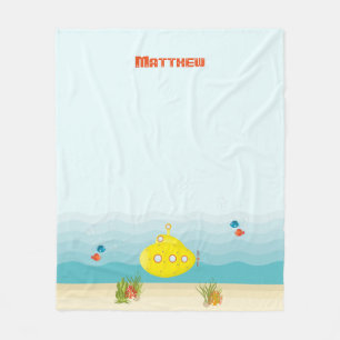 Deep Zee Yellow Submarine Fleece Deken