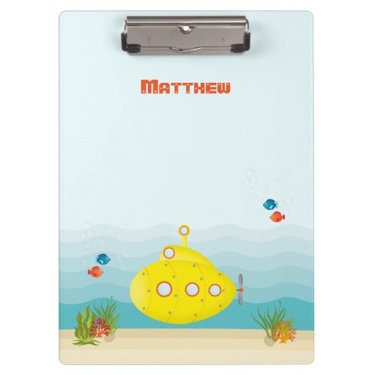 Deep Zee Yellow Submarine Klembord (Voorkant)
