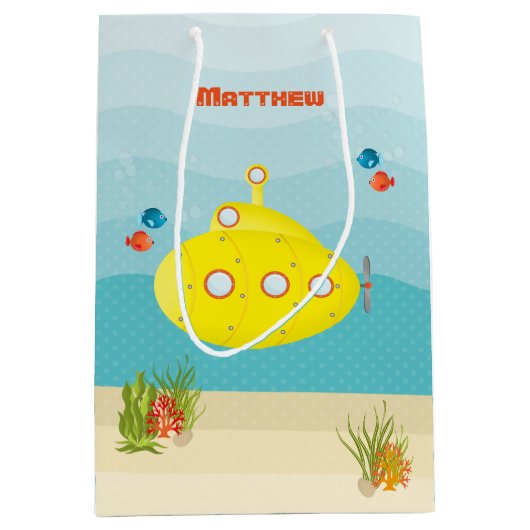 Deep Zee Yellow Submarine Medium Cadeauzakje (Voorkant)