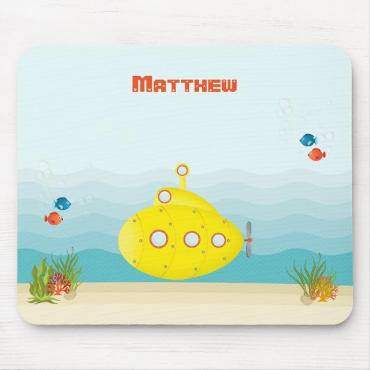 Deep Zee Yellow Submarine Muismat (Voorkant)