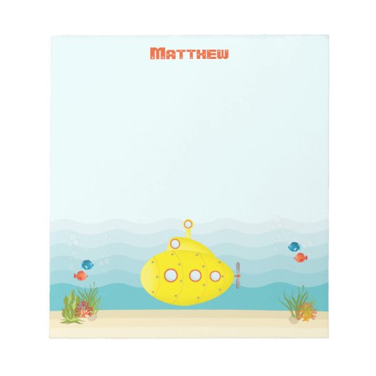 Deep Zee Yellow Submarine Notitieblok (Voorkant)