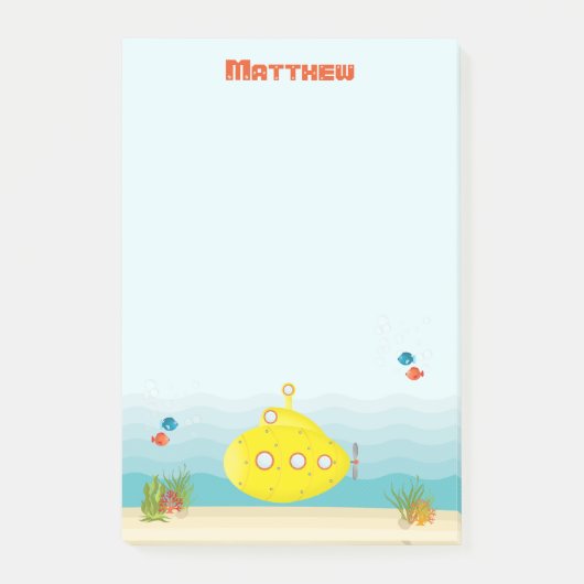 Deep Zee Yellow Submarine Post-it® Notes (Voorkant)