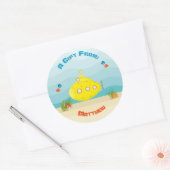 Deep Zee Yellow Submarine Ronde Sticker (Envelop)