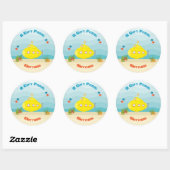 Deep Zee Yellow Submarine Ronde Sticker (Vel)