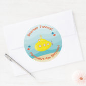 Deep Zee Yellow Submarine Ronde Sticker (Envelop)