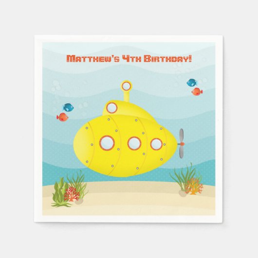 Deep Zee Yellow Submarine Servet (Voorkant)