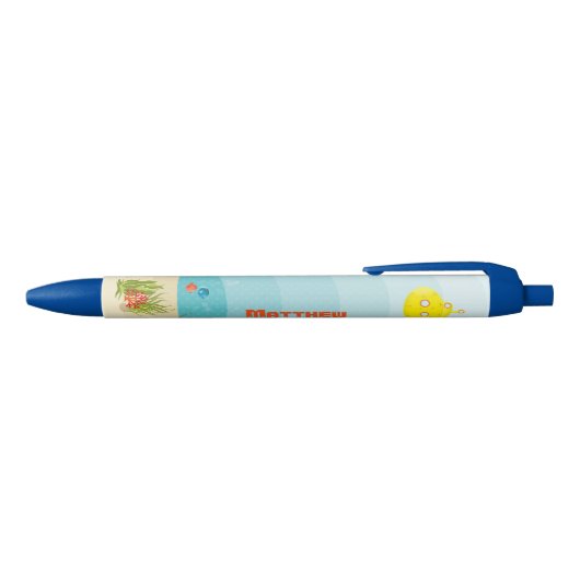 Deep Zee Yellow Submarine Zwarte Inkt Pen (Bovenkant)