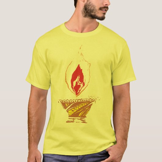 Deepak : Diwali Lamp T-shirt (Voorkant)