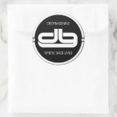 Deepbassnine, waar Bass woont Sticker (Tas)