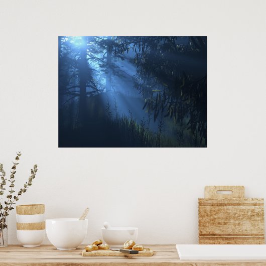 Deep'Blue Forest Poster (Keuken)