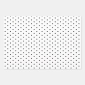 Deepest Black Polka Dot and Striped and Solid Inpakpapier Vel (Voorkant)
