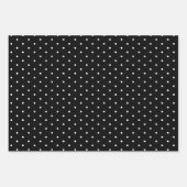 Deepest Black Polka Dot Wide Striped en Solid Inpakpapier Vel (Voorkant 2)