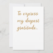 Deepest Dankbaarheid Dank u kaart (Achterkant)